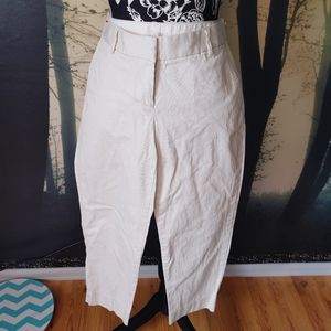 Cream J Crew Stretch Pants